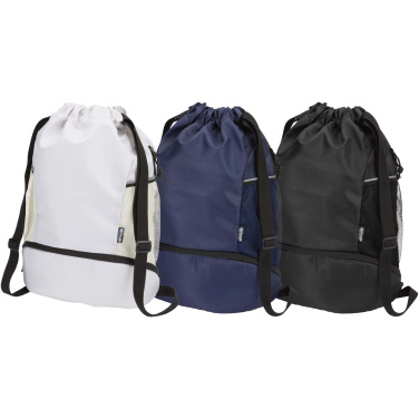 Logo trade advertising products picture of: Nomad GRS recycled sports drawstring bag with bottom compartment 18L